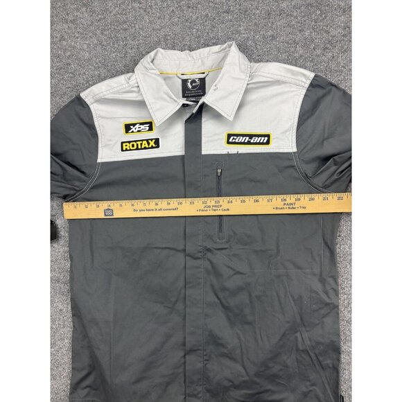 Can-Am Pit Shirt Mens Medium Charcoal Short Sleeve Garage Work BRP XPS Rotax - Picture 4 of 7